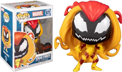  Spider Manscream Symbiote 671 Pop Vinyl Ebay Scream Symbiote Funko Pop Png Venom Icon Figure