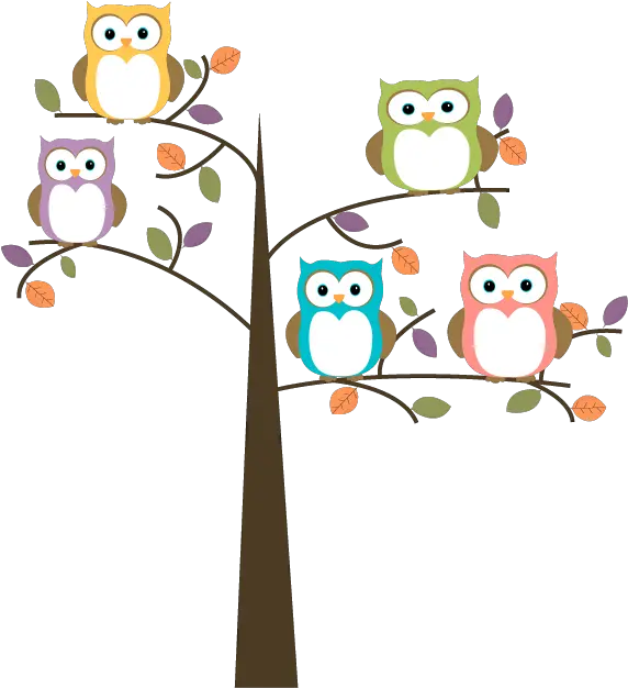  Transparent Owls In A Tree Cartoon Owls In A Tree Png Cartoon Tree Png