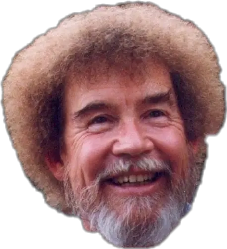  Bobross Sticker By Gracie Bob Ross With Raccoon Png Bob Ross Png