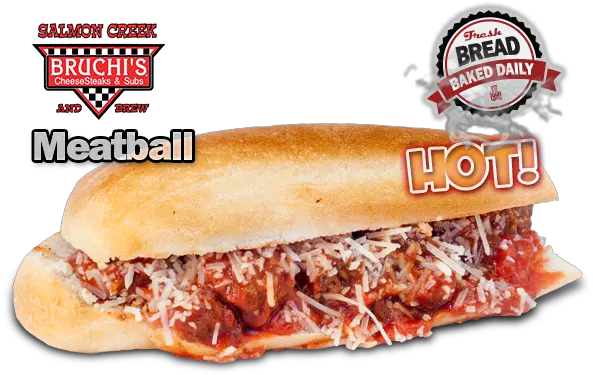  Meatball Hot Sub Bruchiu0027s Cheesesteaks Subs U0026 Brew Bruchis Chicken Malibu Sandwich Png Sub Sandwich Png