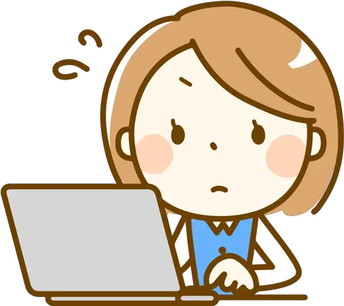  Worried Female Computer User Public Domain Vectors Girl Writing In Laptop Clipart Png Computer User Icon