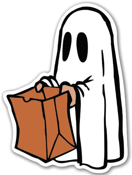  Cute Bag Ghost Sticker Stickerapp Halloween Coloring Pages For Kids Png Cute Stickers Png