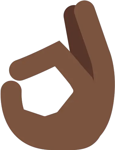  Ok Hand Emoji With Dark Skin Tone Black Ok Hand Emoji Png Hand Emoji Png