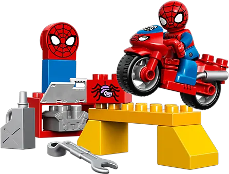  Lego Spider Man Webbike Workshop 10607 Lego Duplo Spiderman Bike Png Spider Man Web Png