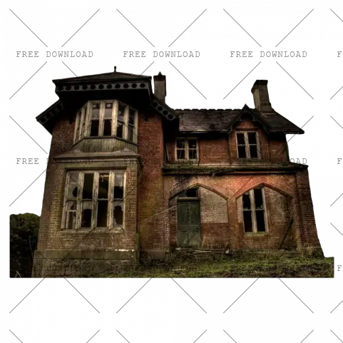  Haunted House Png Image With Transparent Background Photo Spooky House Png Brick Transparent Background