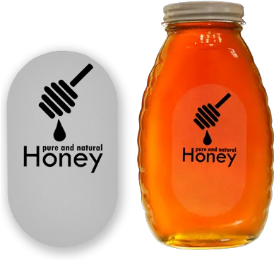  Roll Of 250 Clear Labels Unprinted Png Honey Jar