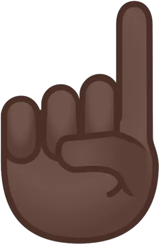  Dark Skin Tone Emoji Black Emoji 1 Finger Png Finger Emoji Png