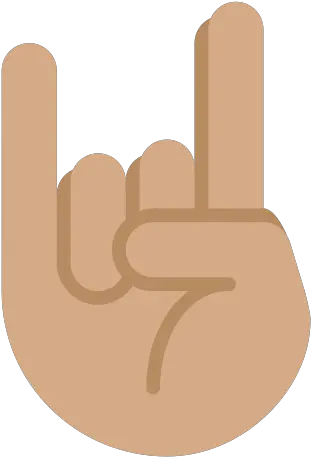  Sign Of The Horns Emoji With Medium Skin Tone Meaning Smiley Rock Png Finger Emoji Png