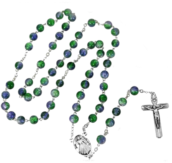  St Michael Center Crystal Rosary U2013 The Franciscan Store Rosary Png Lady Of Guadalupe Icon