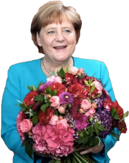  Angela Merkel And Flowers Png Photo 355 Free Png Angela Merkel Garden Flowers Png