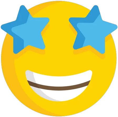  Star Struck Emoji Icon Of Flat Style Available In Svg Png Happy Face Eyes Stars Emoji Star Emoji Transparent