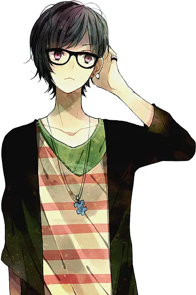  Anime Boy Glasses Png