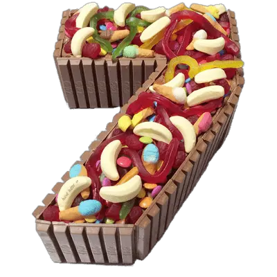  Sweets Number 7 Cake Transparent Png Chocolate Number 7 Cake Number 7 Png