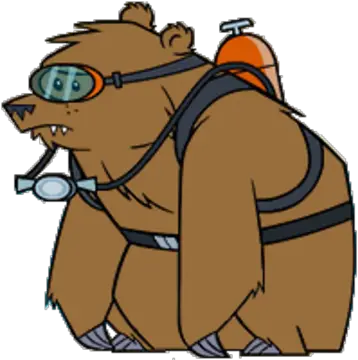  Scuba Bear Total Drama Wiki Fandom Total Drama Island Bear Png Bear Transparent