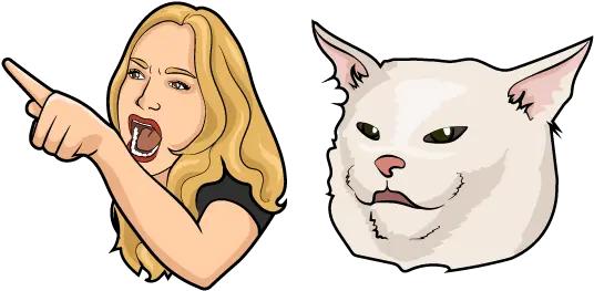  Woman Yelling Woman Yelling At Cat Meme Drawing Png Meme Transparent