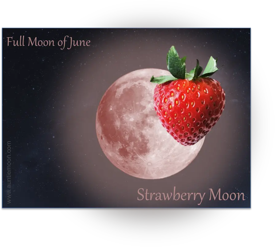  Download Transparent Full Moon Png Strawberry Fullmoon Strawberry Moon Clipart Full Moon Png