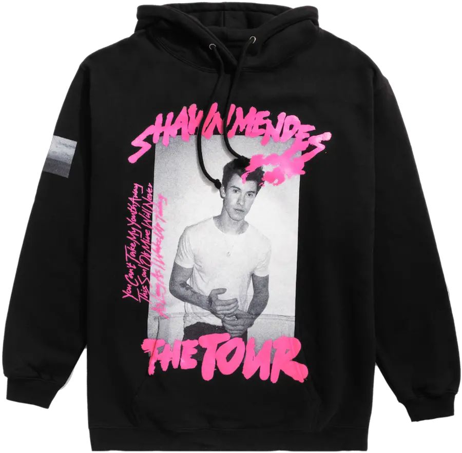  The Tour Black Photo Hoodie U2013 Shawn Mendes Official Store Hoodie Shawn Mendes Merch Png Shawn Mendes Png