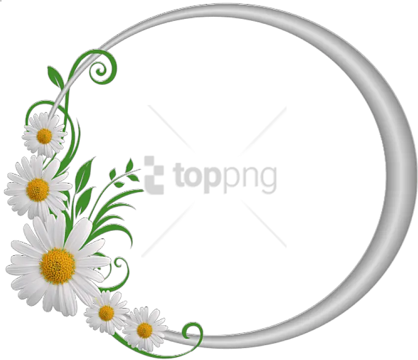  Free Png Best Stock Photos Silver Round Frame With Circle Round Flower Frame Png Silver Circle Png