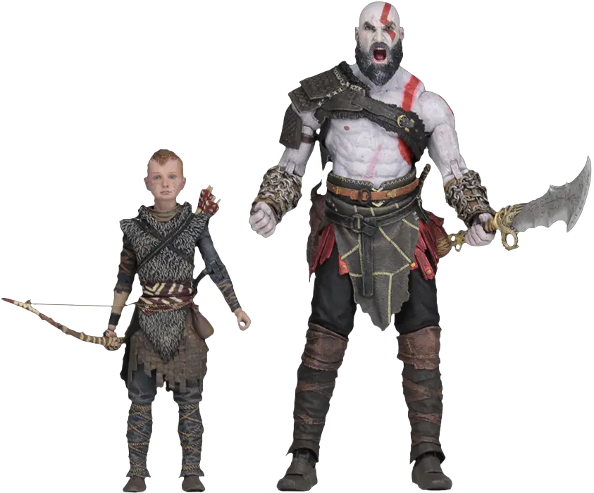  God Of War 2018 Kratos And Atreus Ultimate 7 Inch Action Figure 2pack God Of War Figure Png God Of War 2018 Logo