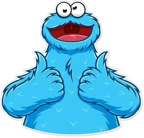  Monster Whatsapp Stickers Stickers Cloud Cookie Monster Stickers Png Cookie Monster Icon