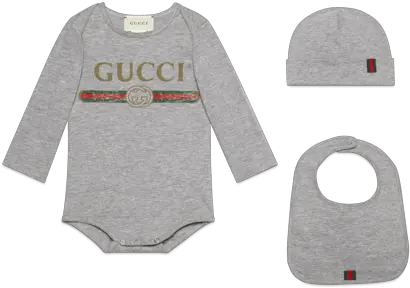  Baby Gucci Logo Cotton Gift Set Outfits Newborn Gucci Baby Clothes Png Baby Clothes Png