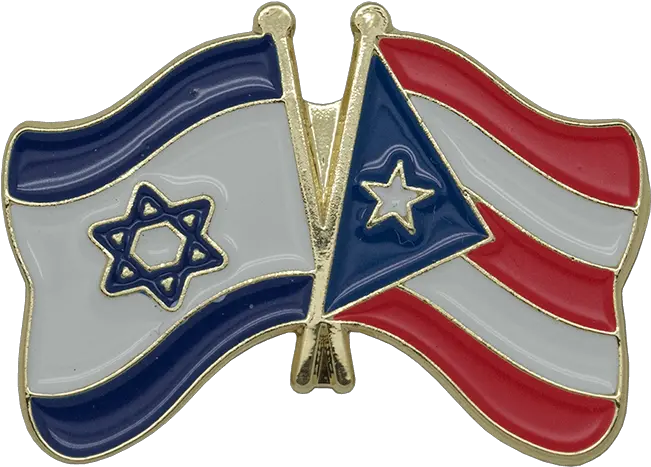  Puerto Rico Israel Lapel Pin Israel Png Puerto Rico Flag Png