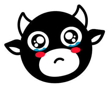  Black Cow Sticker Black Cow Red Cheeks Discover U0026 Share Gifs Dot Png Cow Head Icon