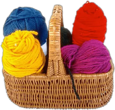  Basket With Balls Of Wool Transparent Png Ball Yarn