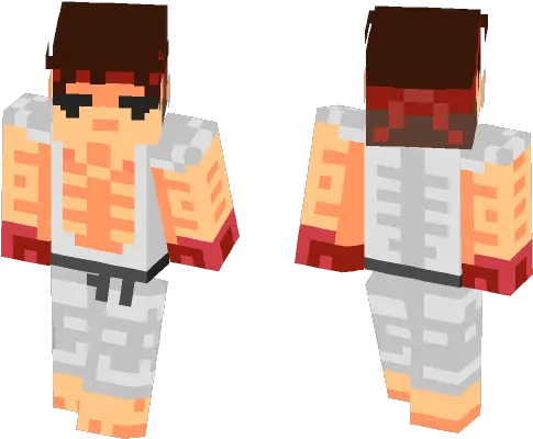  Download Ryu Street Fighter Minecraft Skin For Free Fictional Character Png Ryu Street Fighter Png