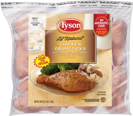  100 Natural Frozen Chicken Drumsticks Tyson Brand Frozen Chicken Drumsticks Png Chicken Leg Png