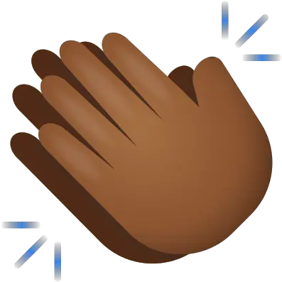  Clapping Hands Medium Dark Skin Tone Sign Language Png Hand Clapping Icon