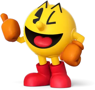  Pac Man Super Smash Bros For Nintendo 3ds And Wii U Cartoon Pac Man Character Png Wii U Icon Png