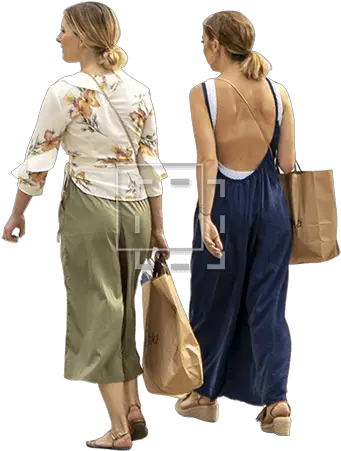  Women With Shopping Bags And Flowing Summer Clothes Entourage People Shopping Png Shopping Png