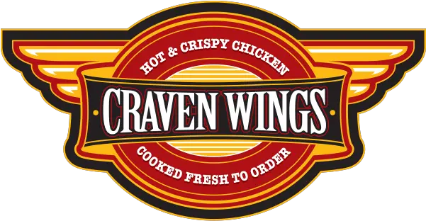  Craven Wings Hot And Crispy Chicken Cooked Fresh To Order Chicken Wings Logo Png Wings Logo