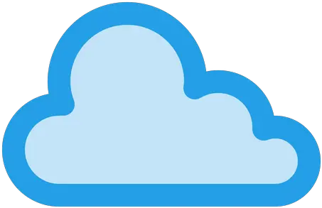  Cloud Icon Of Colored Outline Style Blue Cloud Outline Png Cloud Icon Transparent