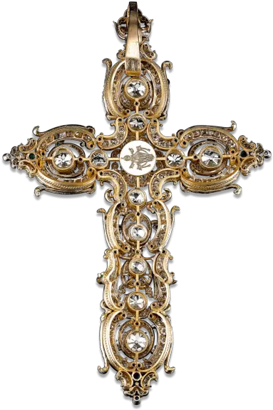  Papal Cross Antique Diamond Diamond Cross Png Religious Icon Bracelet
