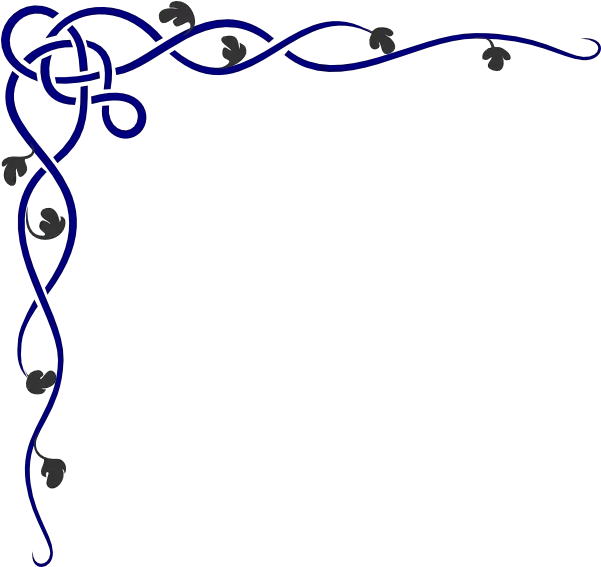 Ivy Border Png Border Script Version Png Dark Blue Blue Corner Border Blue Border Transparent