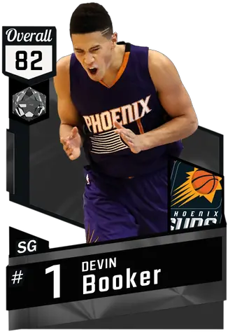  Devin Booker Onyx Card Marc Jackson 2kmtcentral Png Phoenix Suns Logo Png