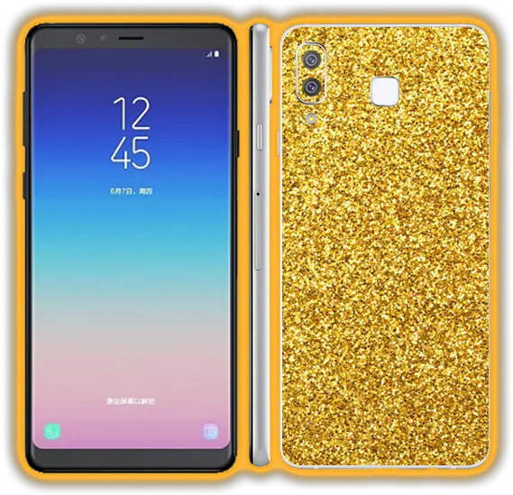  Galaxy A8 Star Glitter Skins Wraps Samsung Galaxy Png Gold Glitter Star Png