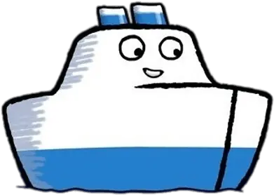  Toot The Tiny Tugboat Stickpng Transparent Ferry Cartoon Wave Png