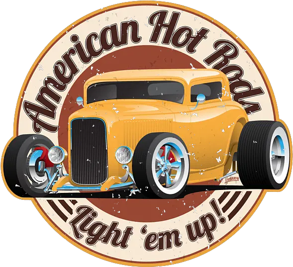  American Hot Rods Light U0027em Up Vintage Car Illustration Throw Pillow Automotive Paint Png Vintage Hotrod Icon