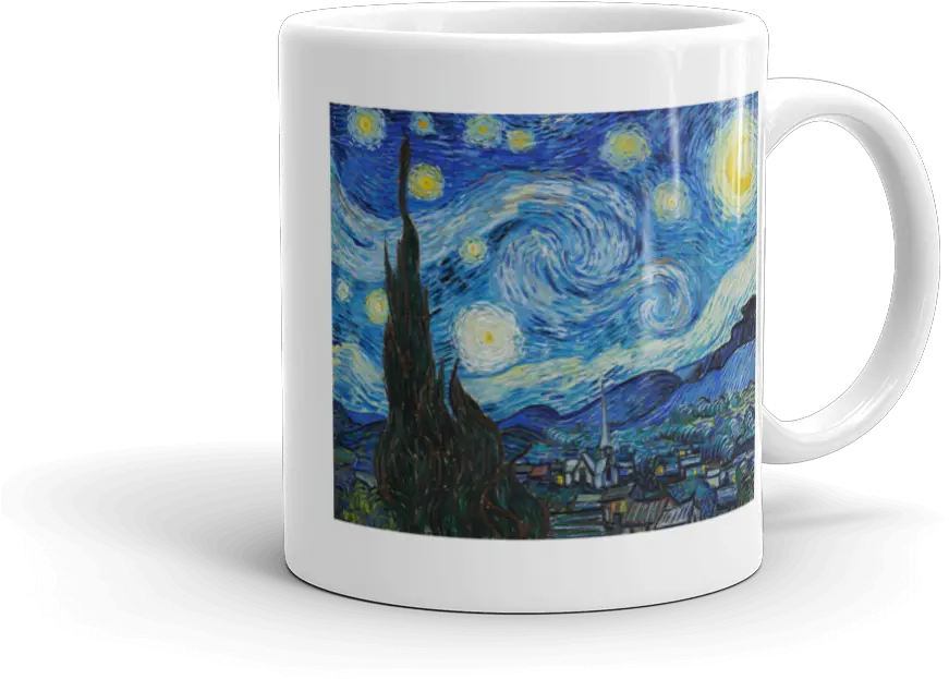  U201cthe Starry Nightu201d By Vincent Van Gogh U2013 Coffee Mug Live Evergreen Original Starry Night Png Starry Night Icon