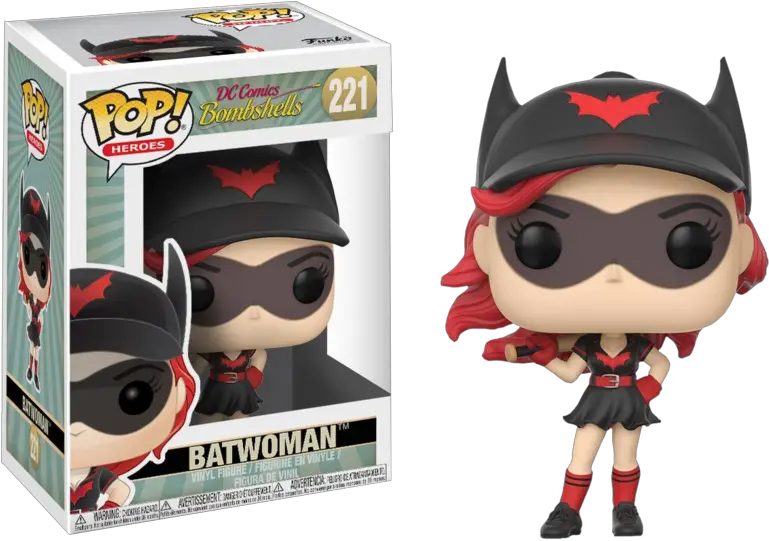  Dc Bombshells Batwoman Pop Vinyl Figure Dc Heroes 221 Funko Pop Batwoman Bombshell Png Dc Icon Harley Statue