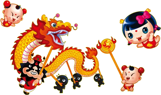  Download February Chinese Dance Child Dragon Cellon Lion Chinese Dragon Dance Transparent Background Png Lion Clipart Png