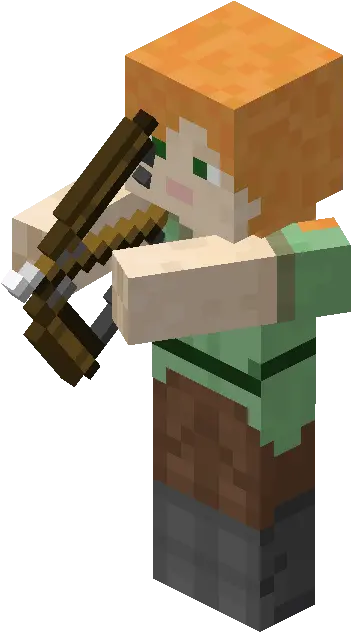  Filealex Aiming With Bowpng Minecraft Wiki Lumber Bow Png