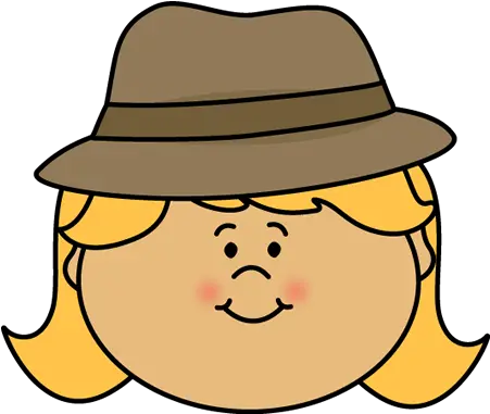  Detective Girl Face Clip Art Girl With Hat Clip Art Detective Hat And Magnifying Glass Png Girl Face Png