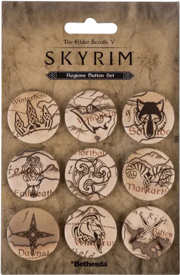  The Elder Scrolls V Skyrim Pin Buttons Regions Skyrim Pins Png Skyrim Png