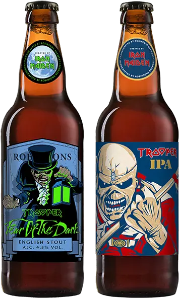  Iron Maiden Unveils Two New Beers Iron Maiden Fear Of The Dark Beer Png Iron Maiden Png