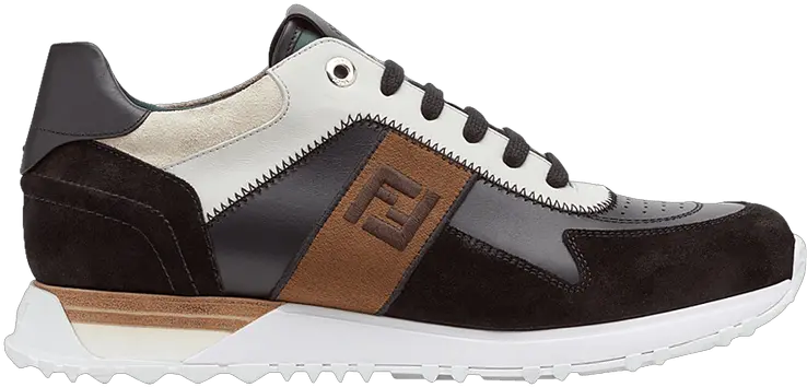  Fendi Ff Logo Lace Up U0027black Whiteu0027 Fendi 7e1164 A3xp Sneakers Png Ff Logo