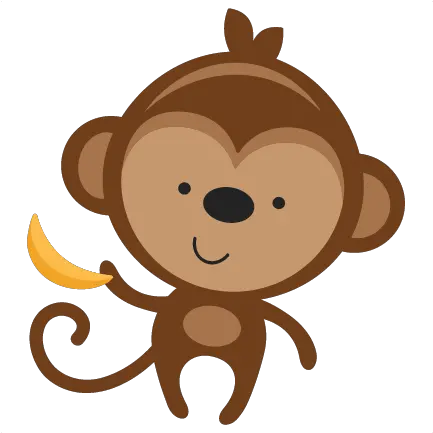  Svg Scrapbook Cut File Cute Clipart Cute Monkey Png Cute Monkey Png